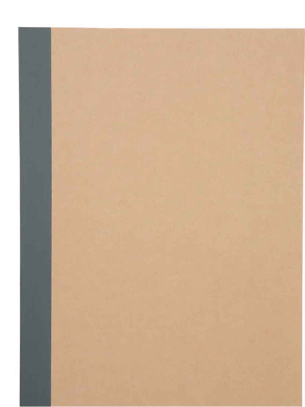 NWT Muji High Quality Paper Open-Flat Lined Notebook Tan Gray Spine 6” x 8”